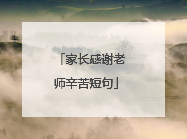 家长感谢老师辛苦短句