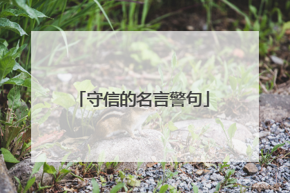 守信的名言警句