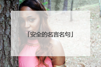 安全的名言名句