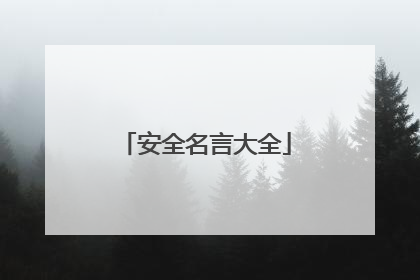 安全名言大全