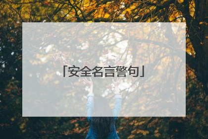 安全名言警句