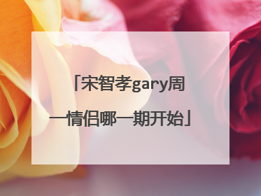 宋智孝gary周一情侣哪一期开始