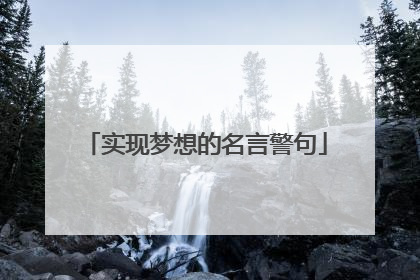 实现梦想的名言警句