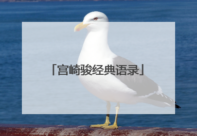 宫崎骏经典语录