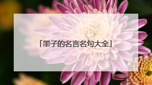 墨子的名言名句大全