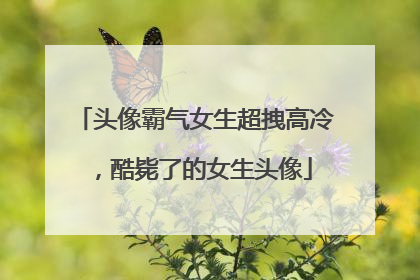 头像霸气女生超拽高冷,酷毙了的女生头像