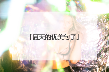 夏天的优美句子