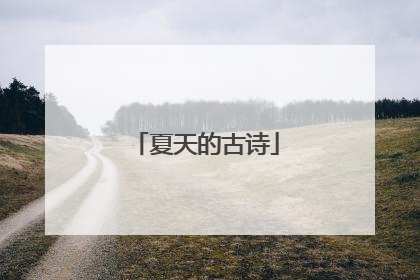 夏天的古诗