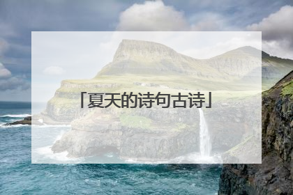 夏天的诗句古诗