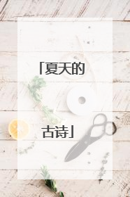 夏天的 古诗