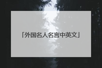 外国名人名言中英文