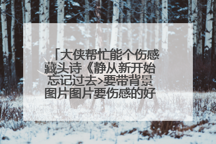 大侠帮忙能个伤感藏头诗《静从新开始忘记过去>要带背景图片图片要伤感的好能桌面的谢谢了