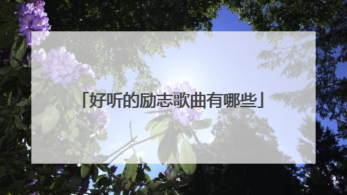 好听的励志歌曲有哪些