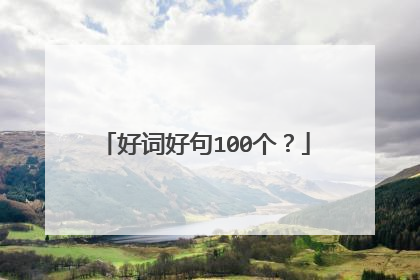 好词好句100个?