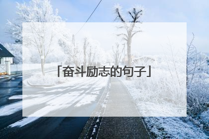 奋斗励志的句子