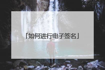如何进行电子签名