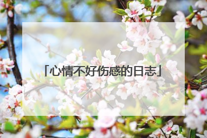 心情不好伤感的日志