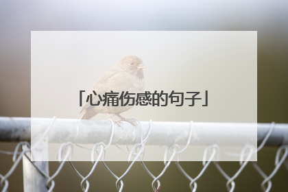 心痛伤感的句子