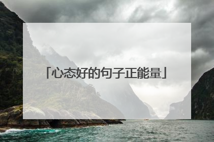 心态好的句子正能量
