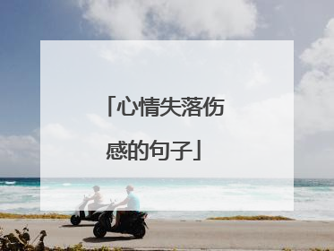心情失落伤感的句子
