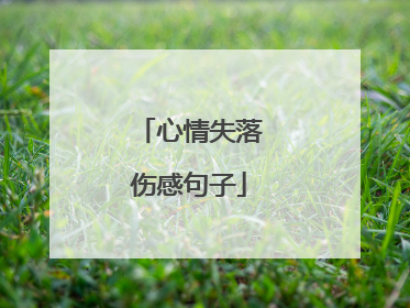 心情失落伤感句子