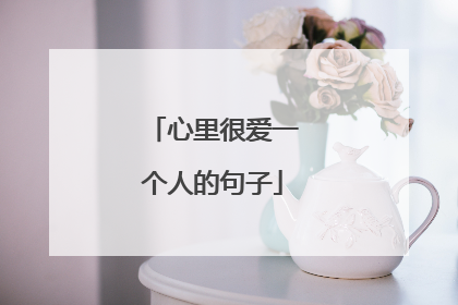 心里很爱一个人的句子