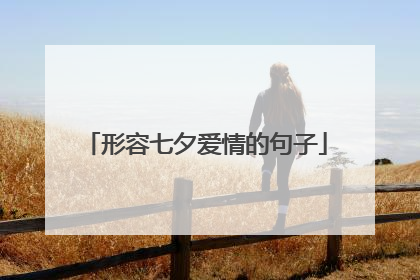 形容七夕爱情的句子