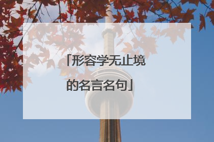 形容学无止境的名言名句