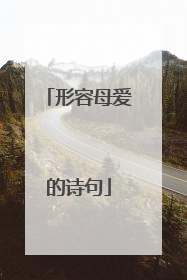 形容母爱的诗句