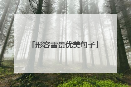 形容雪景优美句子