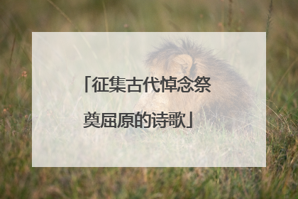 征集古代悼念祭奠屈原的诗歌
