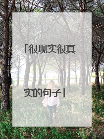 很现实很真实的句子