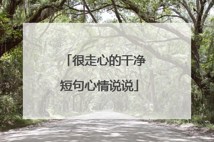 很走心的干净短句心情说说