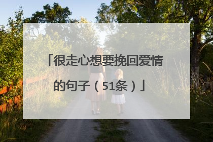 很走心想要挽回爱情的句子（51条）