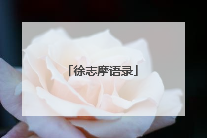 徐志摩语录