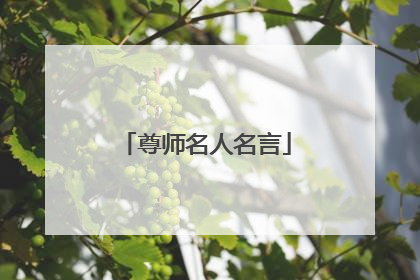 尊师名人名言
