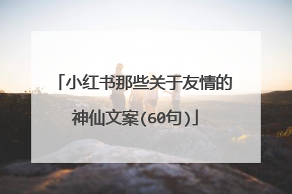 小红书那些关于友情的神仙文案(60句)
