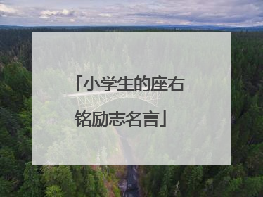 小学生的座右铭励志名言