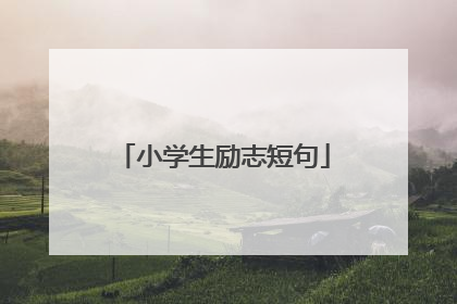 小学生励志短句