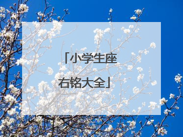 小学生座右铭大全
