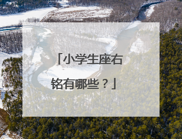 小学生座右铭有哪些?