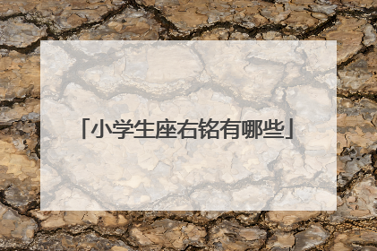 小学生座右铭有哪些