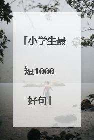 小学生最短1000好句