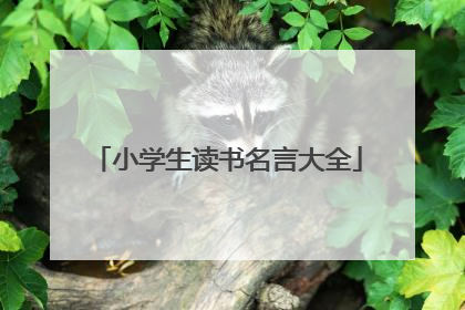 小学生读书名言大全