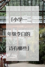 小学一二年级李白的诗有哪些