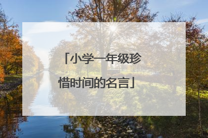 小学一年级珍惜时间的名言