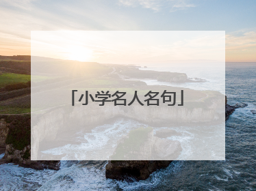 小学名人名句