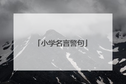 小学名言警句
