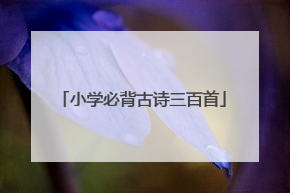 小学必背古诗三百首