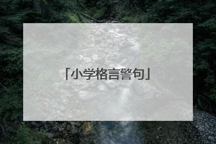 小学格言警句